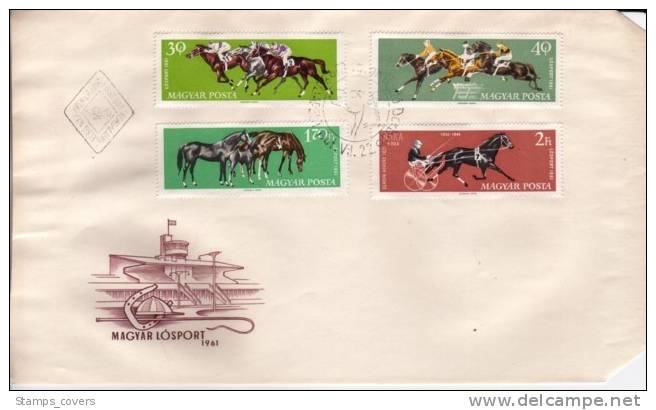 HUNGARY FDC MICHEL 1776A/82A €10.00 - Horses