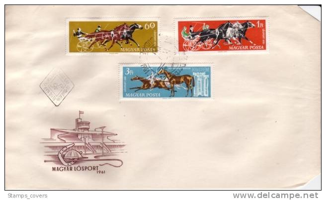 HUNGARY FDC MICHEL 1776A/82A €10.00 - Hippisme