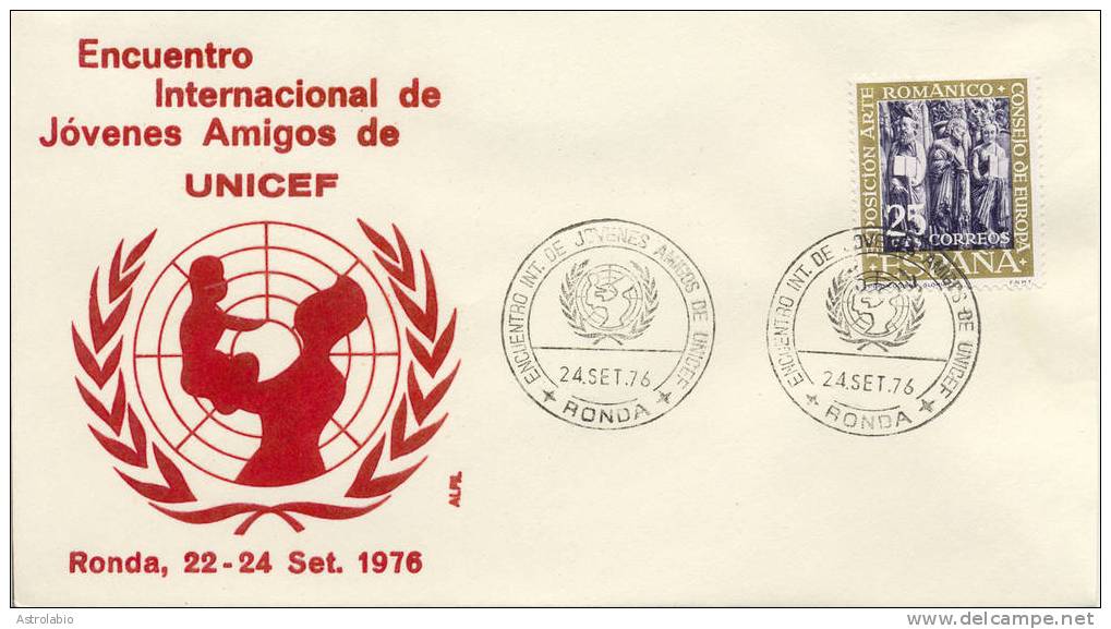 Espagne 1976 " Encuentro Interª Jóvenes Amigos De UNICEF " Obliteration - UNICEF