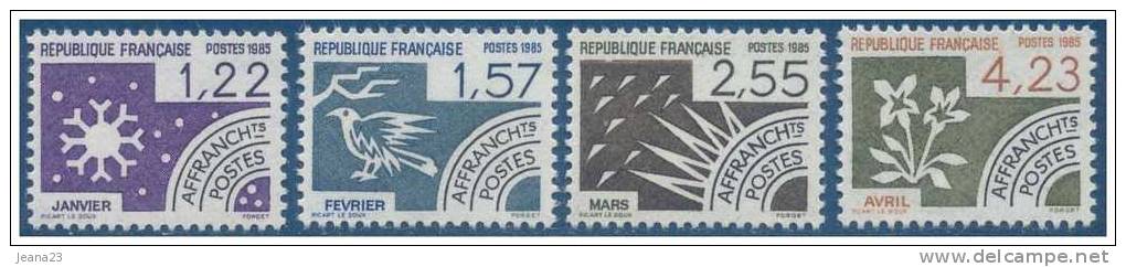 Préo  N° 186 à 189  Neufs **  1985 + - 1964-1988