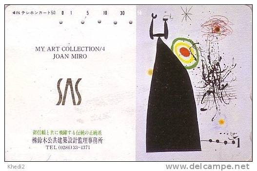 TC Japon Art Peinture - JUAN MIRO Spain Related Painting Phonecard Kunst TK - 04 - Painting