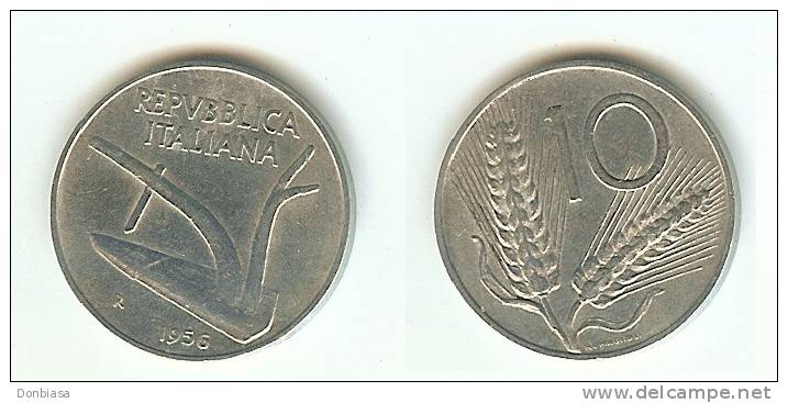 Repubblica Italiana: 10 Lire 1956 - 10 Lire