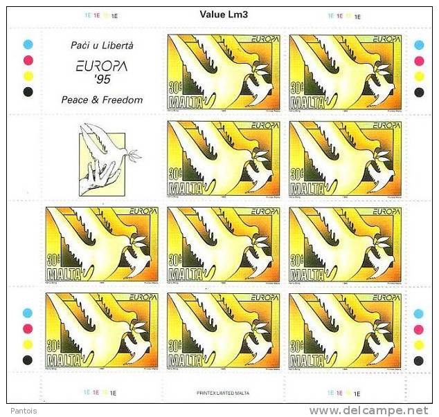 Malte Malta 1995 ** 2 Feuilles 2 Sheets - 1995