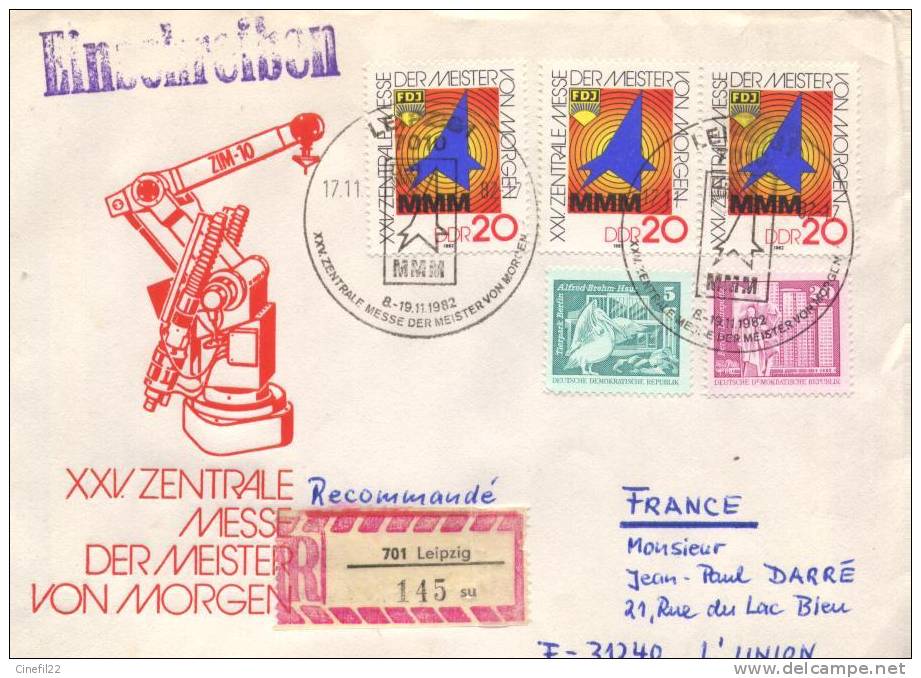 DDR - Allemagne Orientale, FDC 25ème Salon Des Maitre D'Oeuvres De Demain (n° 2403), 1982 - Otros & Sin Clasificación