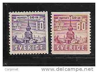 SWEDEN  -  1941 - Musée De SKANSEN - View Of SKANSEN - Yvert # 284a - 285 - MINT (NH) - Ongebruikt