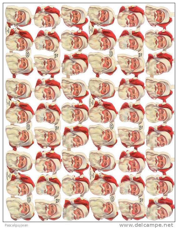 PLANCHE DE 54 DECOUPIS PERE NOEL - CHRISTMAS DIE-CUT - Christmas