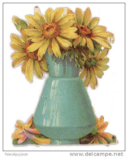 DECOUPI BOUQUET DE TOURNESOLS 7,5 X 5,5 Cm - DIE-CUT - Bloemen