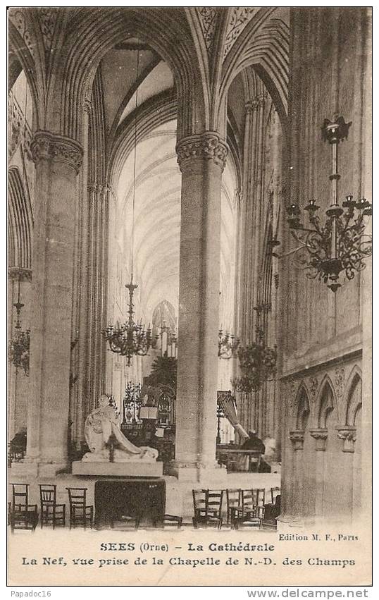 61 - Sées - La Cathédrale - La Nef, Vue Prise De La Chapelle De N.-D. Des Champs (non Circulée) - Sees