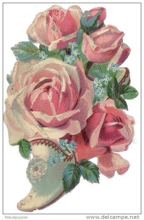 DECOUPI ROSES 12 X 7 Cm - DIE-CUT - Flowers