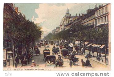 LE BOULEVARD DES ITALIENS. Carte LL. # 372 (couleur) - Paris (02)