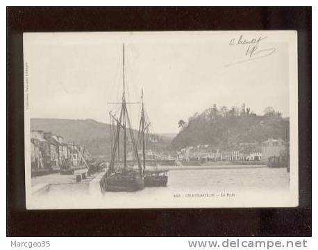 25723 Chateaulin Le Port édit.villard N° 443 Bateau Voilier  Belle Carte Précurseur - Châteaulin