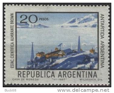 ARGENTINE Poste 807 ** MNH Antarctique Argentin : Station Scientifique "Amiral Brown" Pôle Pol - Research Stations