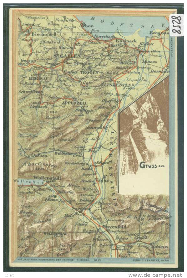 ST GALLEN - CARTE DE LA REGION - TB - Saint-Gall