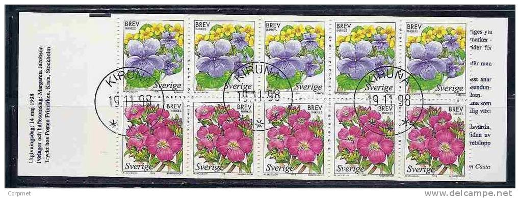 SWEDEN  - VATMARKSBLOMMOR - BOOKLET - CARNET - Yvert # C 2043 Complete - VF USED - 1981-..