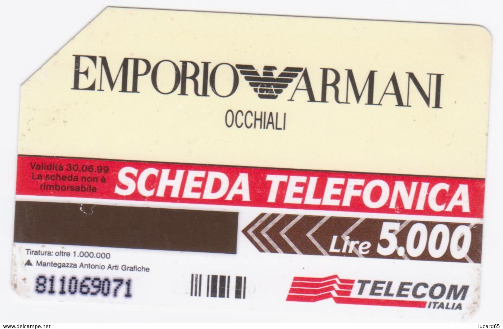 SCHEDE TELEFONICHE - PHONECARD - TELECARTE -  SCHEDA TELEFONICA USATA "EMPORIO ARMANI" - Publiques Figurées Ordinaires