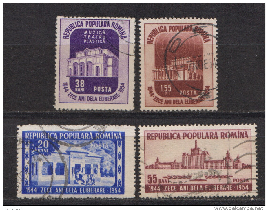 Rumänien; 1954; Michel 1484/7 O; 10 Jahrestag Der Befreiung; - Used Stamps