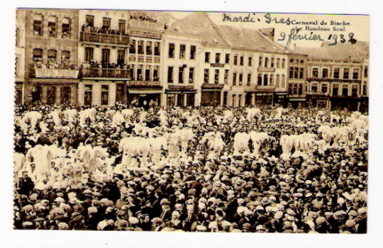 BELGIQUE  /  CARNAVAL  DE  BINCHE  /  LE  RONDEAU  FINAL  ( " MARDI  GRAS , 9  Février 1932 " ) - Binche