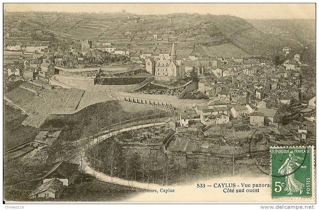82 CAYLUS Vue Panoramique   Beau Plan - Caylus