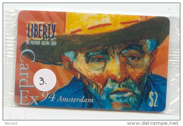 Phonecard VINCENT VAN GOGH  (3) CARDEX 94 AMSTERDAM MINT Telecarte USA Art Peinture Painting Kunst Schilderij - Painting