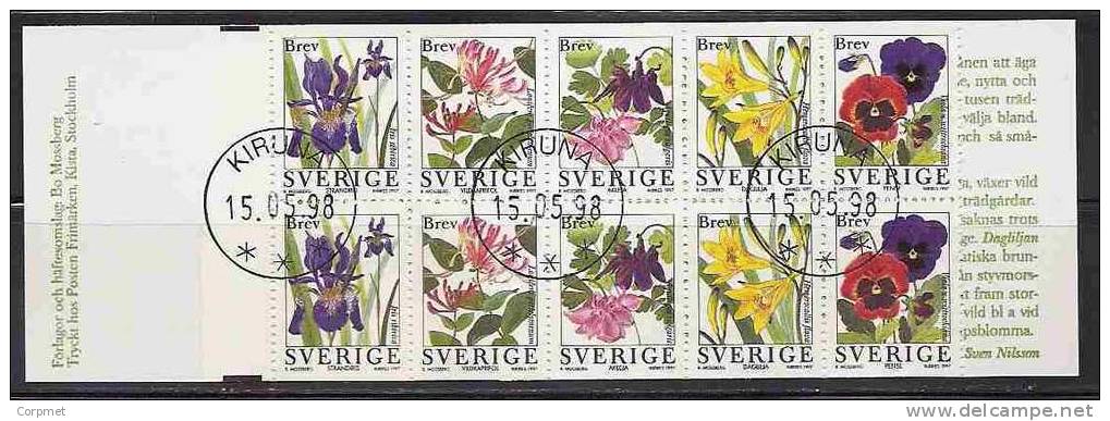 SWEDEN  - FLOWERS - TRÄDGARDSBLOMMOR - BOOKLET - CARNET - Yvert # C 1978 Complete - VF USED - 1981-..