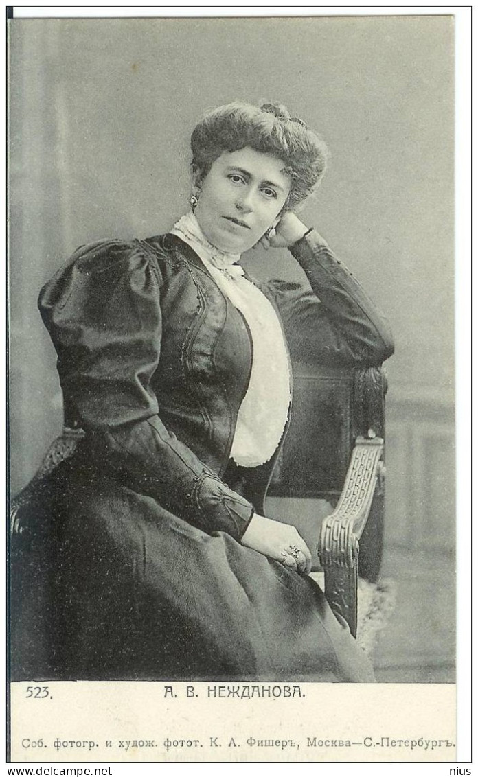 Russia 1909 Opera Antonina Nezhdanova Soprano Singer - Opéra