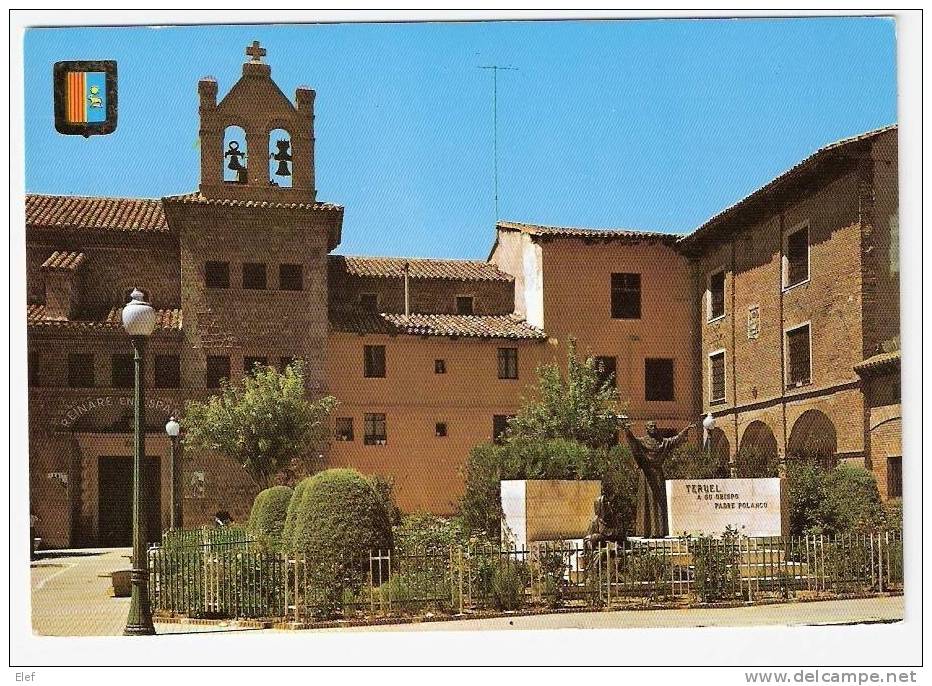 TERUEL : Plaza De Cristo Rey Y Monumento Al Padre Polanco ;  TB - Teruel