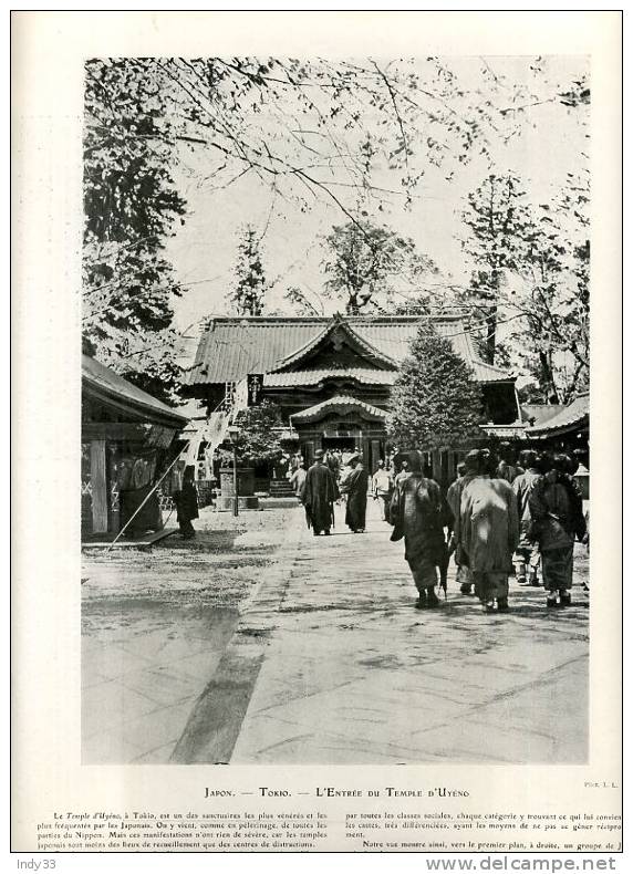 - REPROS DE PHOTOS RECTO-VERSO EDITEES DANS LES ANNEES 1910 1. TOKIO TEMPLE D´UYENO 2. LISBONNE PLACE DOM PEDRO - Religion & Esotérisme