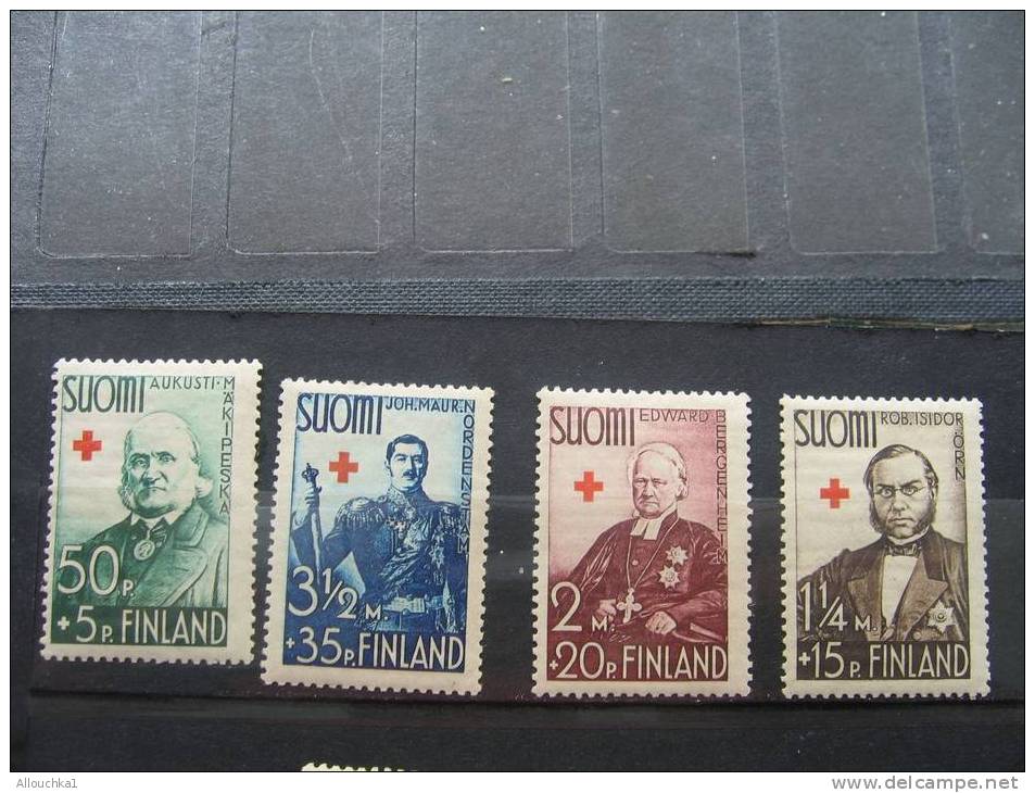 SUOMI FINLAND FINLANDE DE 1938 N°: 196/199  EN *  75EME ANNIVERSAIRE DE LA CROIX ROUGE - Neufs