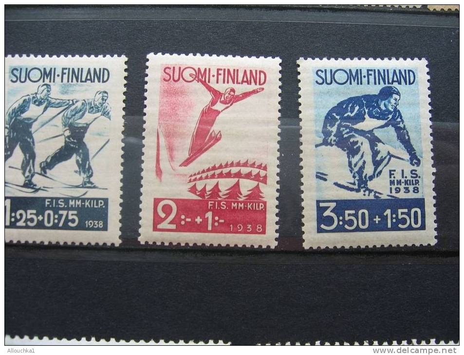 SUOMI FINLAND FINLANDE DE 1938 N°: 200/202  EN *  CHAMPIONNAT INTERNATIONAUX DE SKI à LAHITI - Unused Stamps