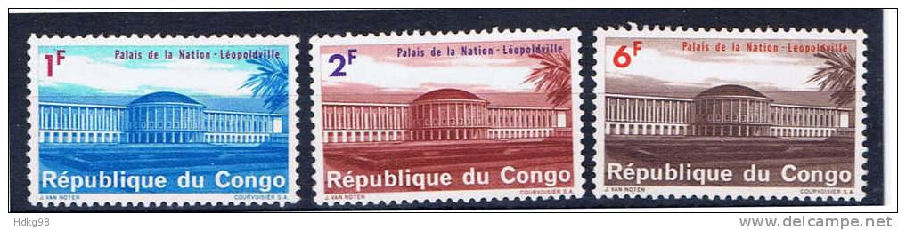 CGO+ Kongo 1964 Mi 192-93 197 - Neufs