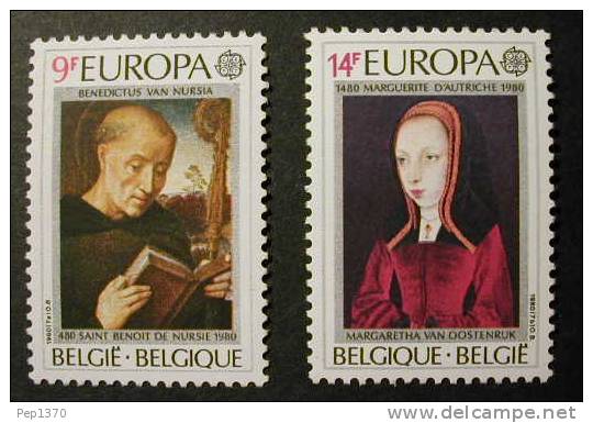 BELGICA 1980 - EUROPA CEPT - YVERT Nº 1970-1971 - 1980