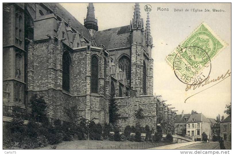 BELGIQUE - MONS - Détail De L'Eglise Ste Waudru - Mons