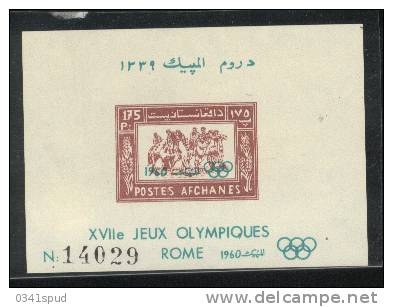 Jeux Olympiques 1960  Afghanistan Feuillet **   Never Hinged TB  Hippisme  Ippica  Horses - Sommer 1960: Rom
