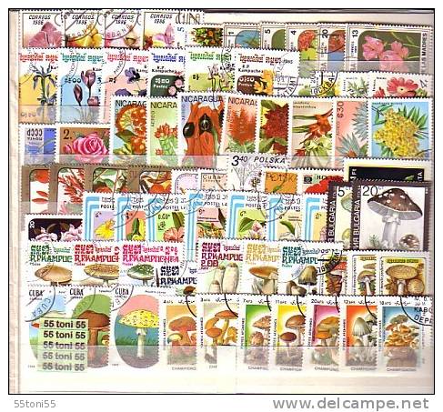 FLORA    150 Timbres Commémoratifs Tous Différents – Oblitérés - Collections (sans Albums)