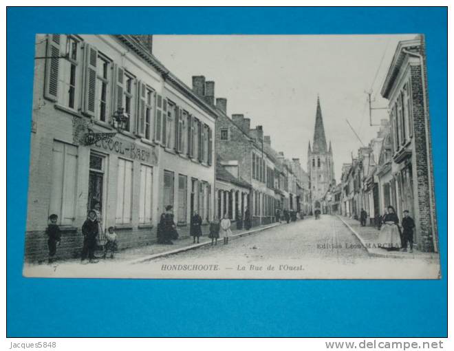 59) Hondschoote  N° 7 - La Rue De L'ouest  - Année  1915 -   Edit  Marchand - Hondshoote