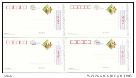 Cycling Bike Bicycle Cartoon    , 4  Pre-stamped Cards , Postal Stationery - Cycling