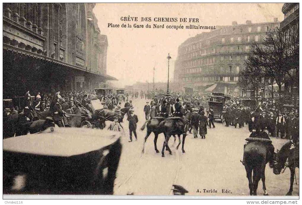 75 PARIS Grève Des Chemins De Fer Place De La Gare Du Nord   TOP - Paris (10)