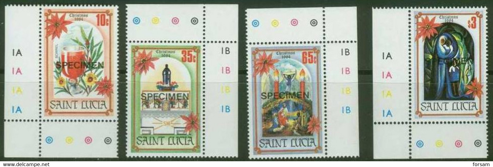 St.LUSIA..1984..Michel # 684-687...MLH...SPECIMEN. - St.Lucia (1979-...)