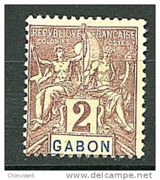 Gabon (*) N° 17 - 2c Lilas - Brun - Other & Unclassified