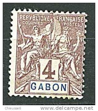 Gabon (*) N° 18 - 4c Lilas - Brun - Other & Unclassified