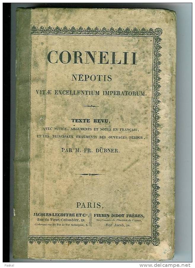 CORNELII NEPOTIS Vitae Excellentium Imperatorium - Autres & Non Classés