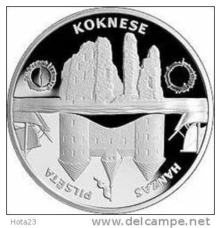 Latvia - 1 Lats Silver Coin  City KOKNESE 31.47 Gramm  2000 Year - Letland