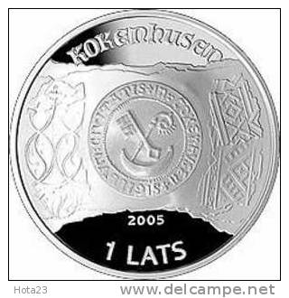 Latvia - 1 Lats Silver Coin  City KOKNESE 31.47 Gramm  2000 Year - Latvia