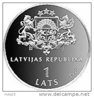 Latvia - 1 Lats Silver Coin UNICEF ; CHOLDREN -  2000 Year - Letonia