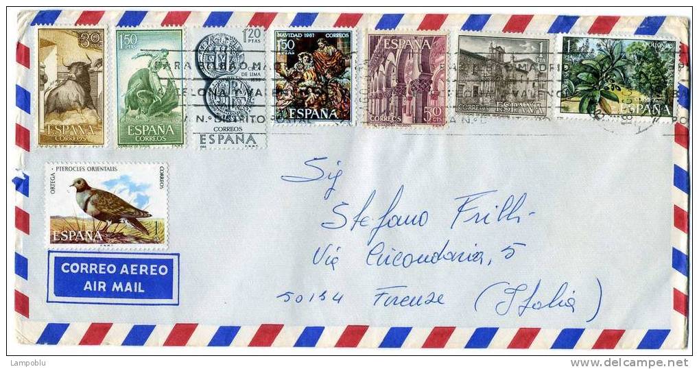 AEROGRAMMA FILATELICO - 18/08/74 (?) Da Gerona (?) (ESP) A Firenze (IT) - Storia Postale