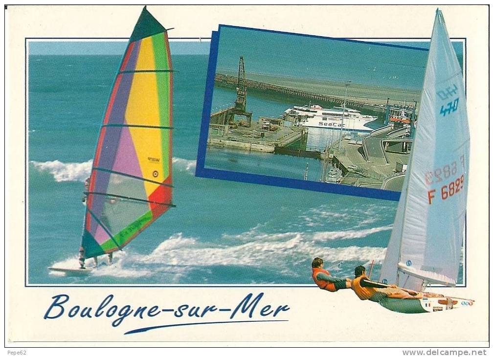 Boulogne Sur Mer-2 Vues-port Seacat-voile-cpm - Boulogne Sur Mer