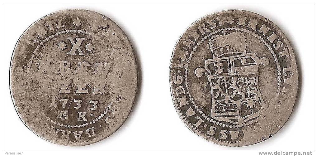 ALLEMAGNE  X  KREUTZER   1733   ARGENT   RARE ! - Groschen & Andere Kleinmünzen