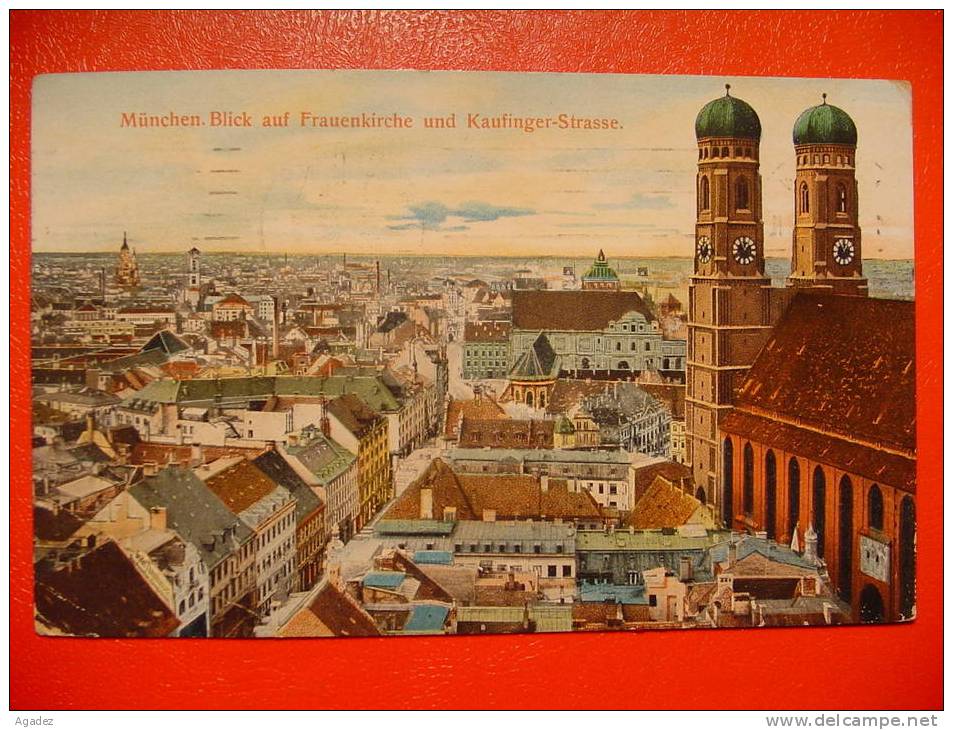 CPA Muenchen/Munchen Blick Auf Frauenkirche Und Kaufinger-Strasse , 1923. - Muenchen