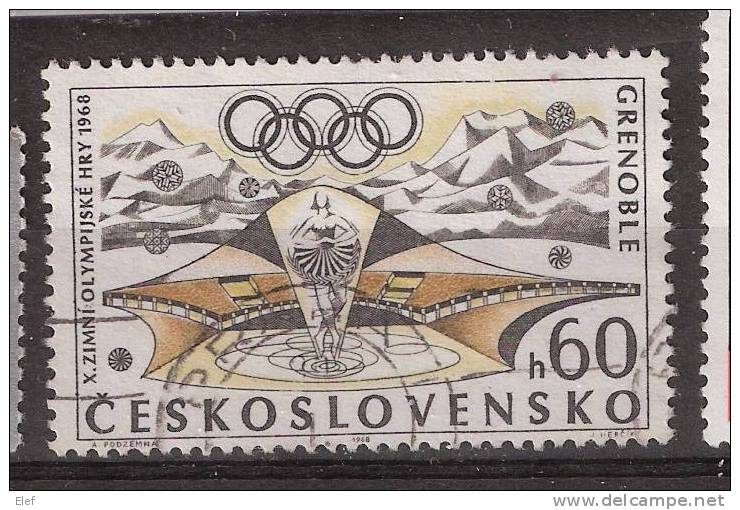 Tchécoslovaquie : Jeux Olympiques De Grenoble 1968 ;"PATINAGE ARTISTIQUE " ; Timbre  , 60 H , Obl , TB - Hiver 1968: Grenoble