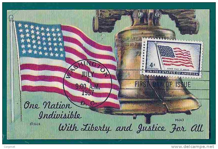 FLAGS - VF PHILATELIC POSTCARD USA FLAG - Covers